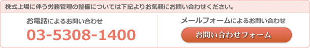 お電話によるお問い合わせは03-5308-1400迄